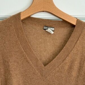 J. Crew Women's V Neck Cashmere Sweater - Tan